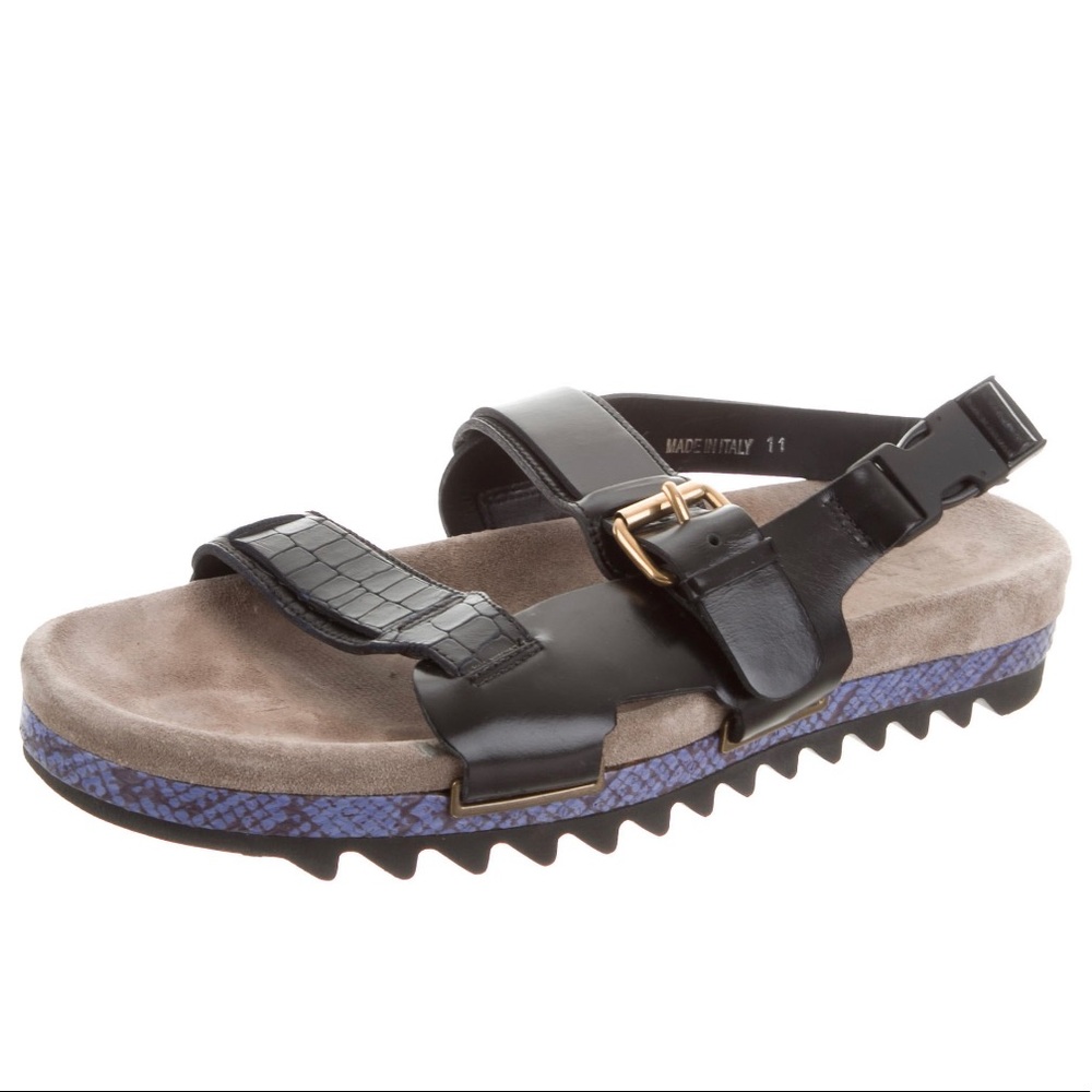 Lanvin Alber Elbaz Snakeskin Men’s Sandals Size 12